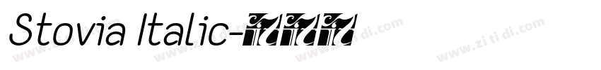 Stovia Italic字体转换
